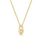 Gold Linked Locket Dangle Necklace